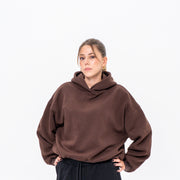 Hoodie on model, photo 1 — 170 cm / 59 kg · Size S